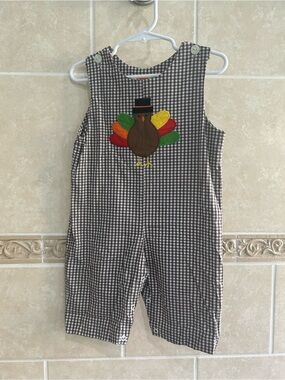Southern Sunshine Kids Turkey Appliqué Longall Thanksgiving